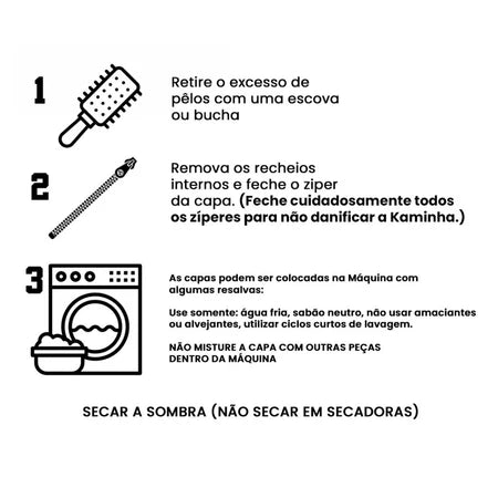 Cama Pet Média Cama para Cachorro Lavável Para Animais até 12KG