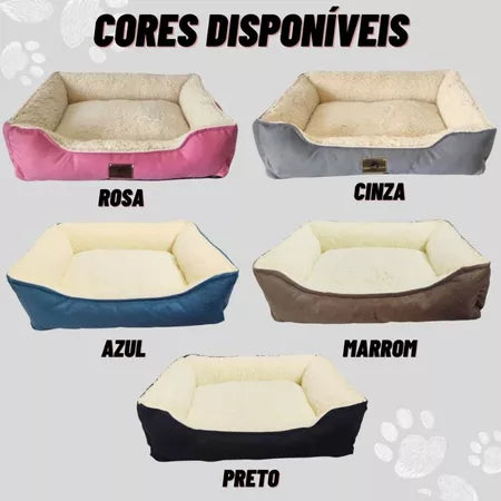 Caminha de Cachorro Cama Pet Sherpa Reforçada Tamanho M e G Cachorro e Gato