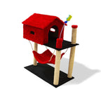 Casinha Para Gato 2 Andares com Arranhador e Brinquedo