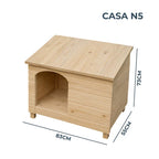 Casa Cachorro N5 Pet Modelo Edícula De Madeira Desmontável Resistente