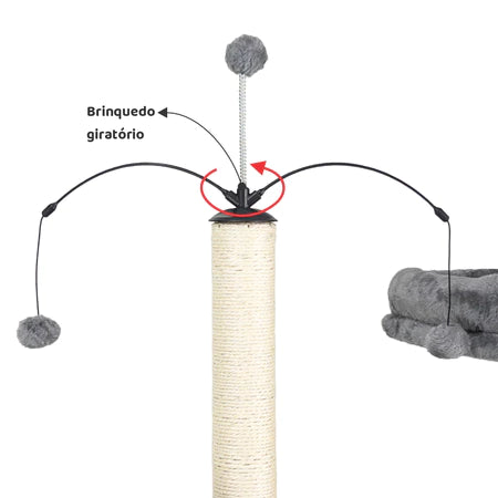 Arranhador torre de gato grande  ajustável multifuncional brinquedo