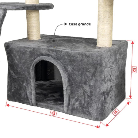 Arranhador torre de gato grande  ajustável multifuncional brinquedo