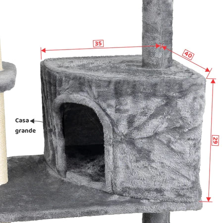 Arranhador torre de gato grande  ajustável multifuncional brinquedo