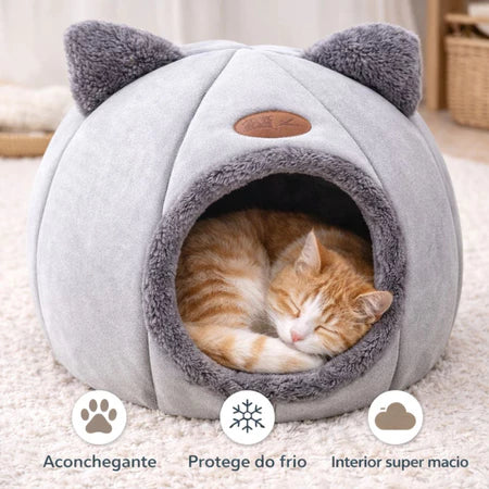 Caminha Iglu P Gatos Super Macia Aconchegante Protege Cachorro Pequeno cama gato moderno confortavel