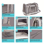 Bolsa de transporte para cães e gatos Mochila Mala de viagem para avião