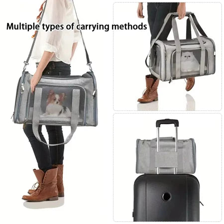 Bolsa de transporte para cães e gatos Mochila Mala de viagem para avião