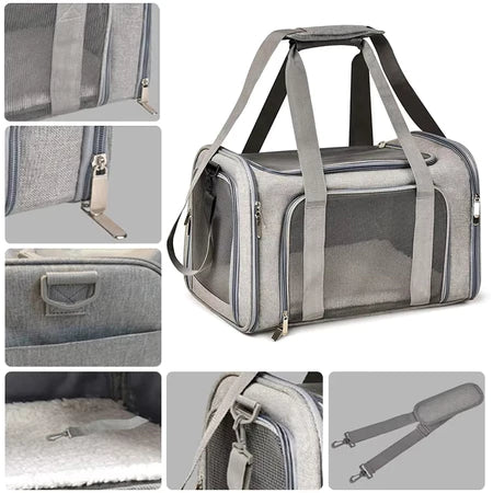 Bolsa de transporte para cães e gatos Mochila Mala de viagem para avião