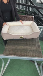 Poltrona Cama Pet Baby Hanna Estofada Tecido Veludo