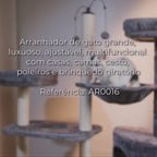 Arranhador torre de gato grande  ajustável multifuncional brinquedo