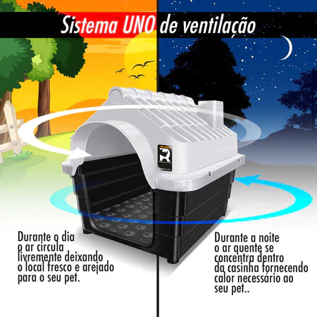 Casa Casinha Plástica De Cachorro Cães N7 Desmontável
